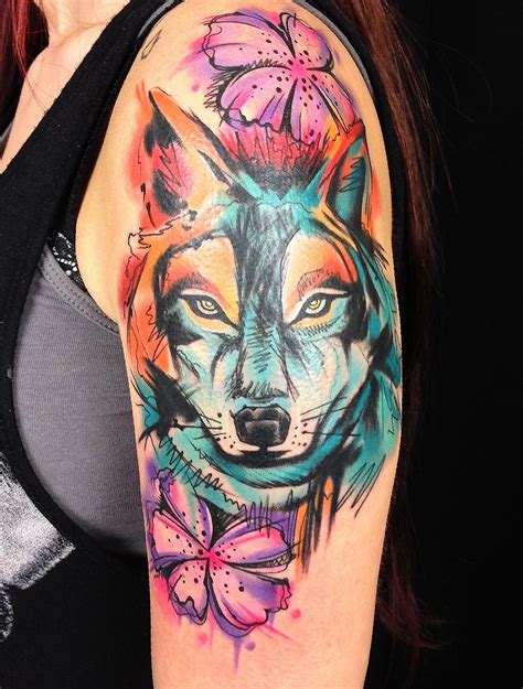Check spelling or type a new query. Watercolor Husky Dog Tattoo by Dinonemec.com | Watercolor tattoo, Wolf tattoos, Watercolor wolf ...