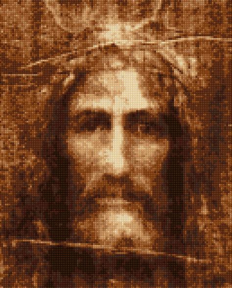 Jesus Shroud Of Turin Interpretive Cross Stitch Portrait Chart Etsy