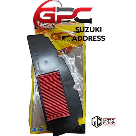 Gpc Air Filter Elements Suzuki Address 4466 Shopee Philippines