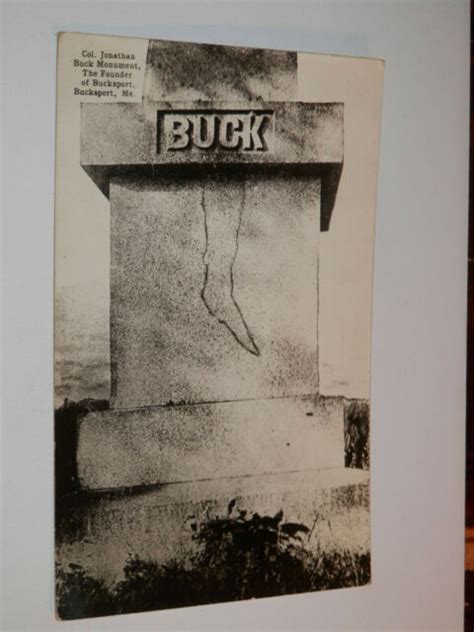 Bucksport Maine Old Real Photo Postcard Col Jonathan Buck Monument