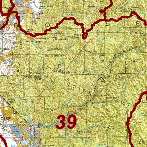 Idaho General Units And Land Ownership Map By Idaho Huntdata Llc