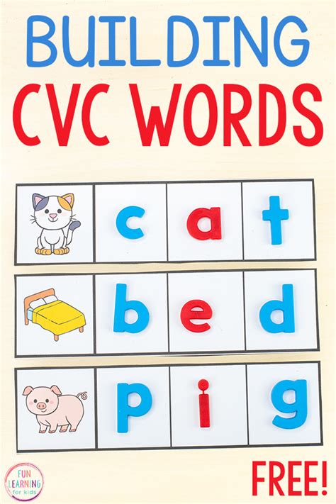 Free Printable Cvc Words With Pictures Free Printable