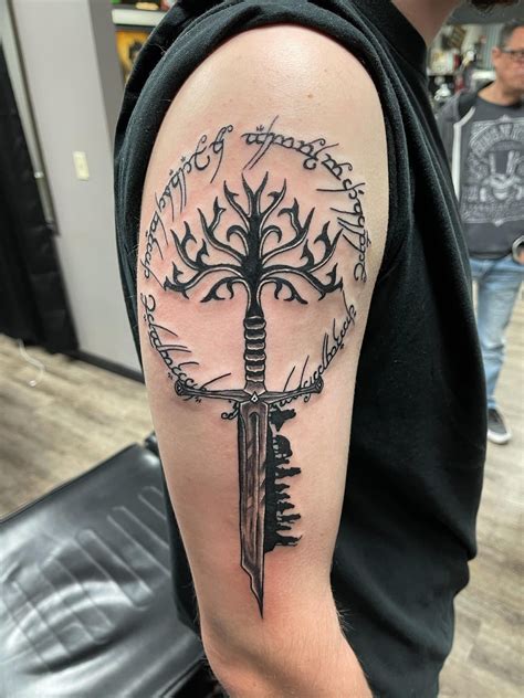 Lord Of The Ring Tattoo Tattoo Rings Lord Designs Tattoos Men Ring Arm Lotr Hobbit Tolkien