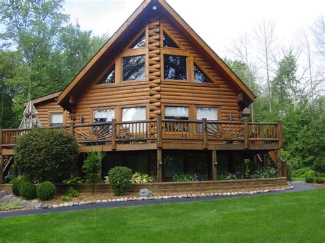 Gorgeous Log Cabin Rustic Exterior Detroit By