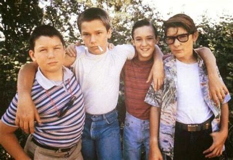 Jerry Oconnell River Phoenix Wil Wheaton And Corey Feldman On The Set Of ‘stand By Me 1986