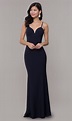 Long Fitted Sweetheart Simple Prom Dress - PromGirl