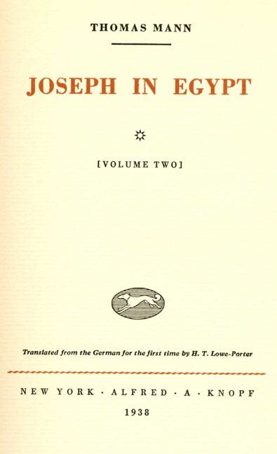 Joseph In Egypt Thomas Mann Books Tell You Why Inc
