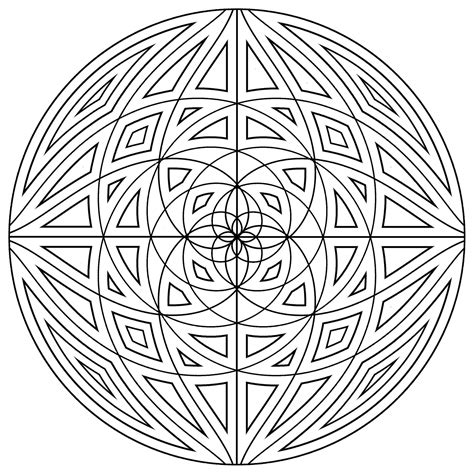 Mandala With Concentric Lines Mandalas With Geometric Patterns