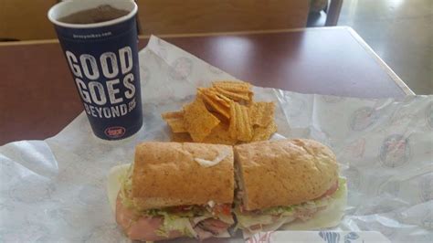 The authentic sub sandwich, served mike's way with onions, lettuce, tomatoes, olive oil blend, red wine vinegar and spices, is what differentiates jersey mike's from the others. Jersey Mike's Subs, 8855 Apollo Way, Downey, CA 90242, USA