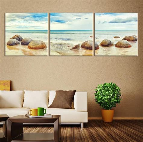 Large Canvas Print Stones On The Beach Large Size Extra Large Wall