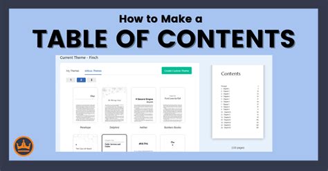 How To Make A Table Of Contents In A Book The Ultimate Guide