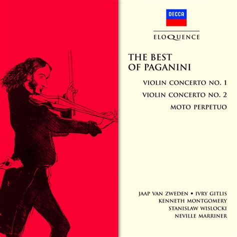 Paganini Violin Concerto Nos 1 And 2 Moto Perpetuo Eloquence Classics