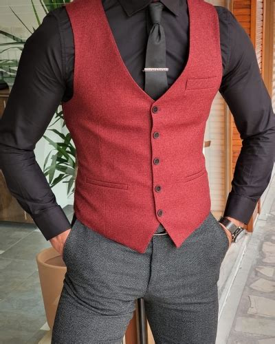 buy slim fit double breasted vest by with free shipping