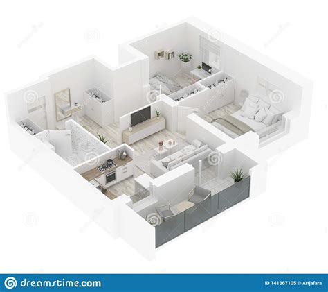 Home Floor Plan Top View Apartment Interior Isolated On