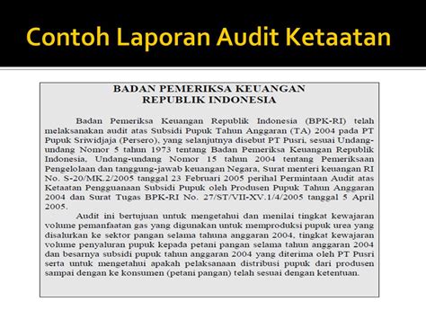 Detail Contoh Laporan Audit Koleksi Nomer