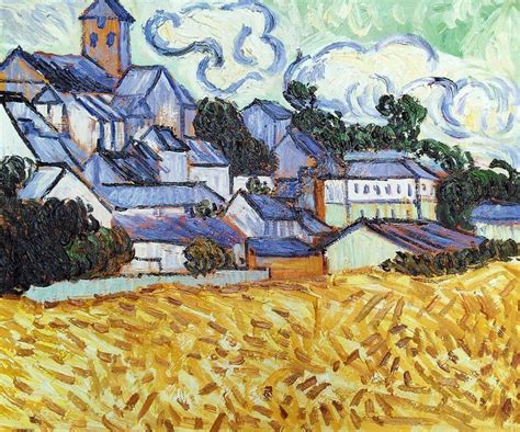 Van Gogh View Of Auvers With Church Hand Painted Reproduction Art