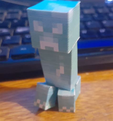 Pixel Papercraft Charged Creeperminecraft Dungeons