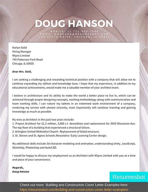 View, download and print letter of attestation pdf template or form online. Architecture Cover Letter Samples & Templates [PDF+Word ...