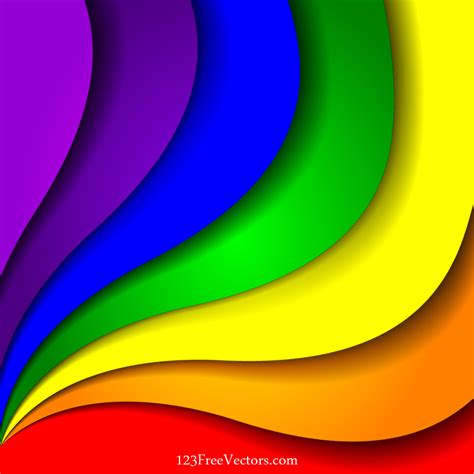 Colorful Rainbow Background Vector Illustration By 123freevectors On