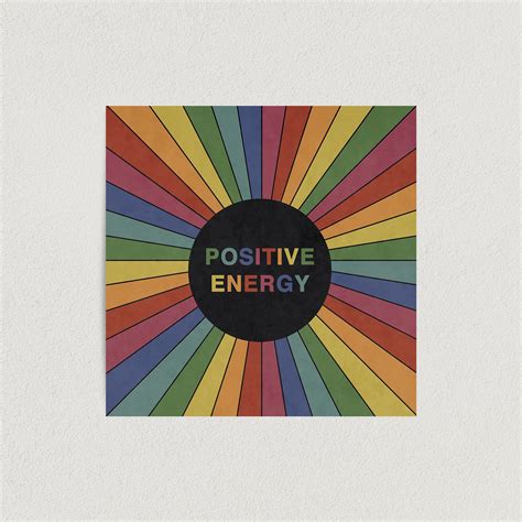 Positive Energy Rainbow Art Print Poster 12 X 12 Wall Art Buy Now