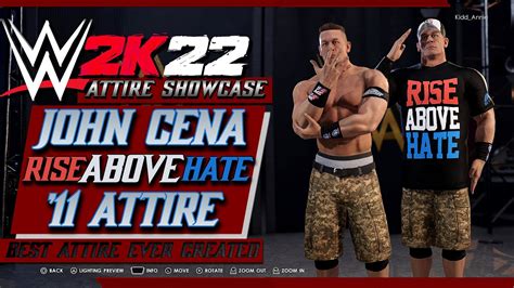 WWE 2K22 John Cena Rise Above Hate Attire PS5 4K HDR YouTube