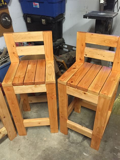 2x4 Barstools I Built 4 Stools For About 25 Bucks A Piece