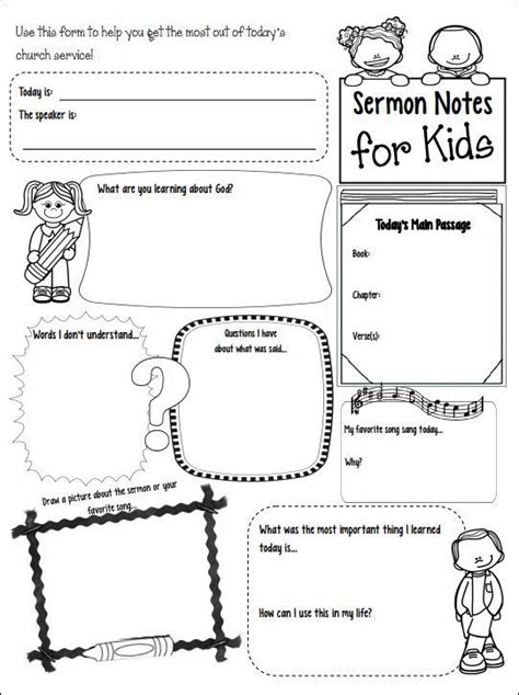 Chsh Sermon Notes For Kidsthere Are Several Different Versions On