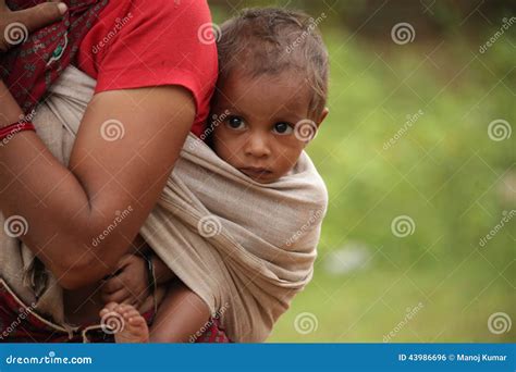 Carrying Child On Back Editorial Photo Image Of Carry 43986696