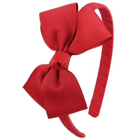 7rainbows Fashion Cute Red Bow Headband For Girls Toddlers