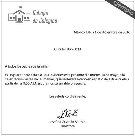 Ejemplo De Carta Circular Ejemplos De