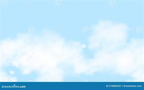 Seamless Blue Sky With Altostratus Clouds Backgroundvector Cartoon