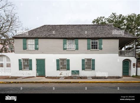 Historic Oldest House St Augustine Florida Stock Photo Alamy