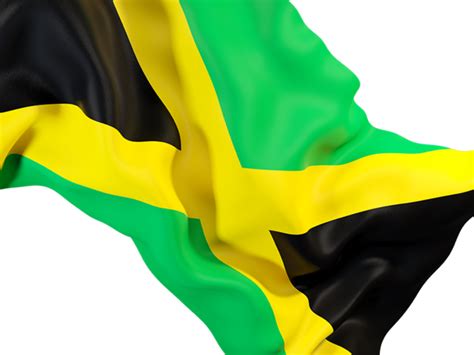 Waving Flag Closeup Illustration Of Flag Of Jamaica