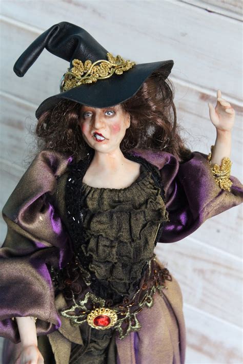 OOAK Witch Doll. Halloween figure. Polymer clay doll. | Etsy