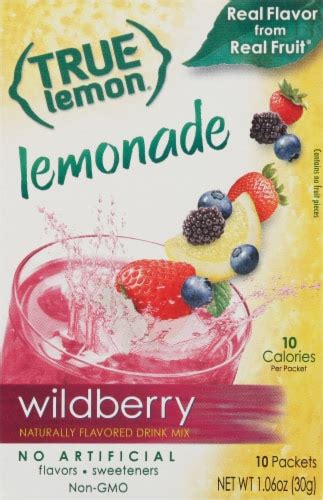 True Lemon Wild Berry Lemonade Drink Mix Packets 10 Ct Fred Meyer