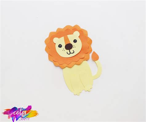 How To Make An Easy Paper Lion Color Me Crafty