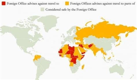 This Map Shows The Most Dangerous Countries For Tourists To Visit