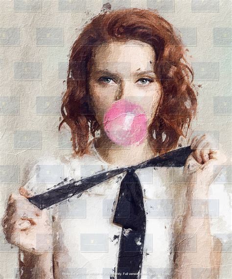 Scarlett Johansson Bubblegum Art Portraits Digital File Only Etsy Uk