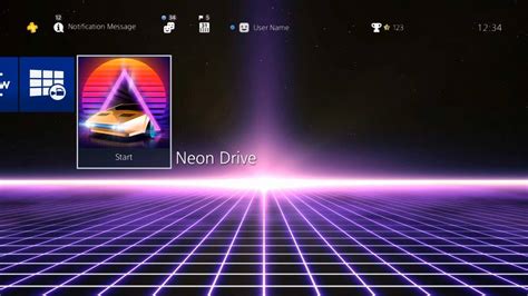 Playstation Neon Drive Ps4 Theme