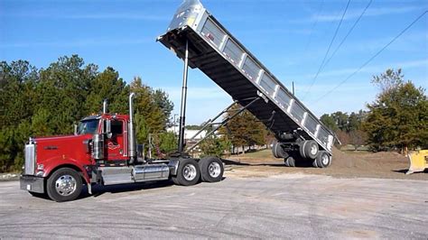 √ high ingenuity, accompany you smoothly and safely. Kenworth W900L Dumping Frameless Dump Trailer - YouTube