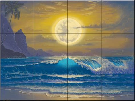 Tile Mural Heavens Light By Jeff Wilkie Tropical Tile Murals By