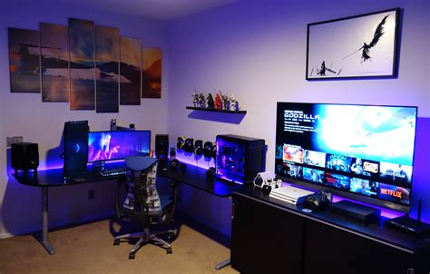 Wooden Build A Gaming Pc Setup For Small Room Best Gaming Desk Setup