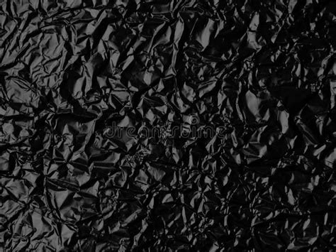 Wrinkled Black Foil Texture Background Stock Image Image Of Light