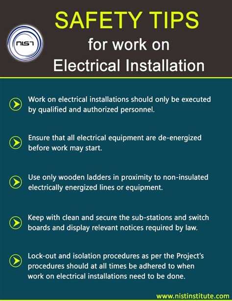 Safety Tips For Work On Electrical Installation ‪‎safetytips
