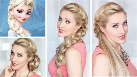 Cute hairstyles for everyday or a wedding. Frozen Elsa BRAID hairstyle. New Year's eve hair tutorial ...