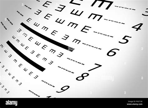 An Eye Sight Test Chart Stock Photo Alamy