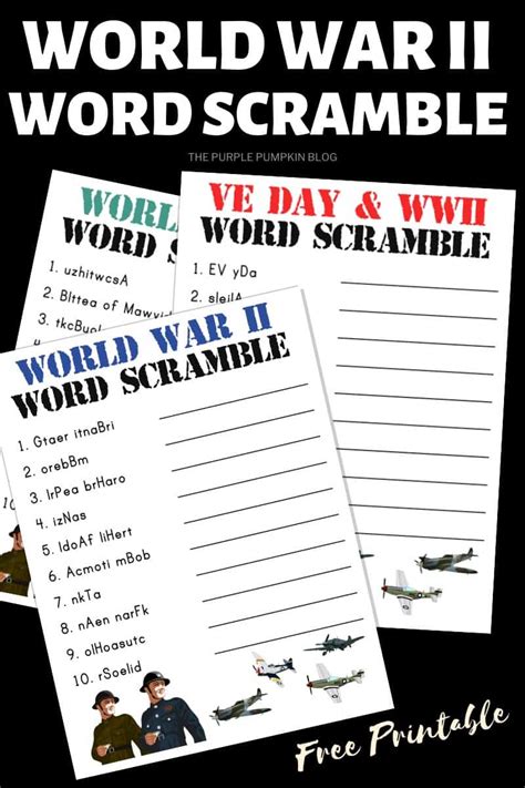 Puzzle games star battle puzzle. Free Printable World War II Word Scramble Puzzles for VE Day