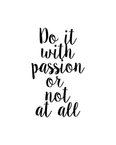 Do It With Passion Or Not At All Motivational Poster Instant Etsy