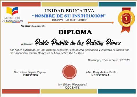 Diplomas Editables En Word Para Imprimir Ayuda Docente