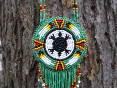 Turtle Necklace Native American Beadwork Native American Beaded